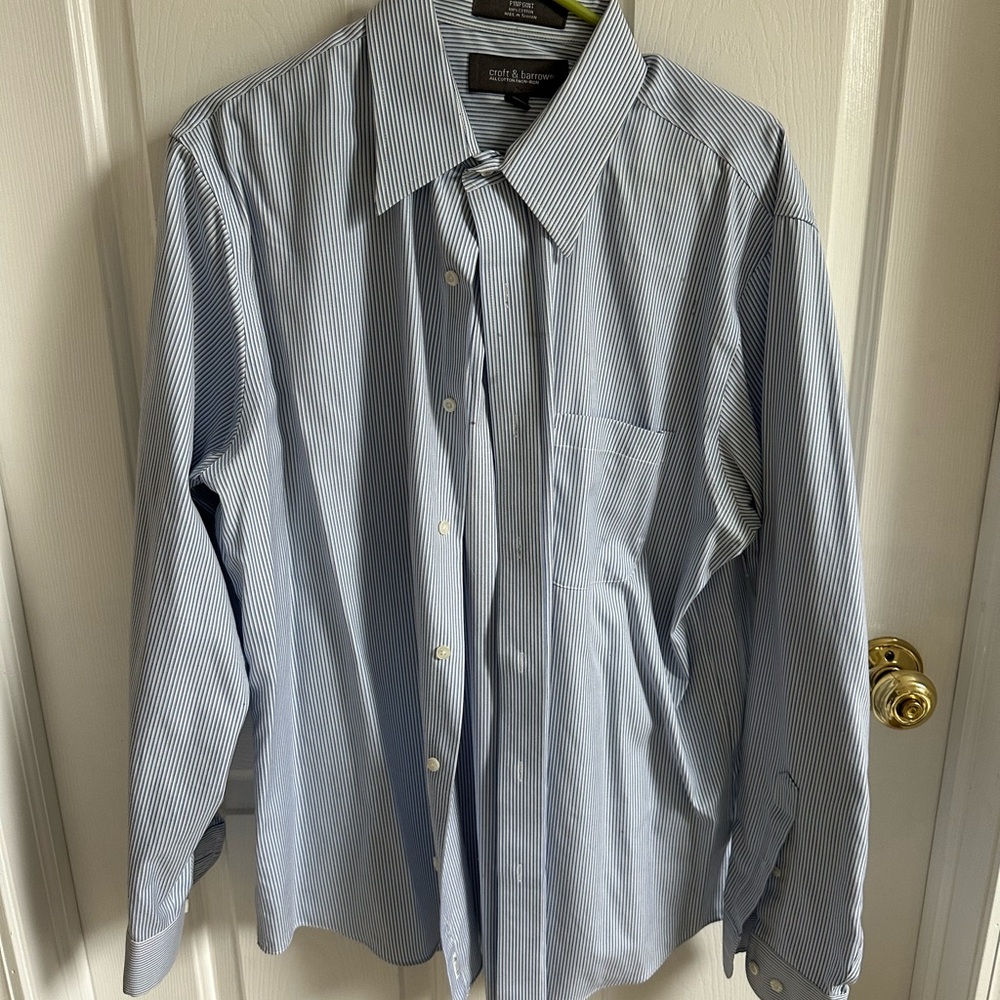 Men's Blue Striped Shirt Craft & Barrow